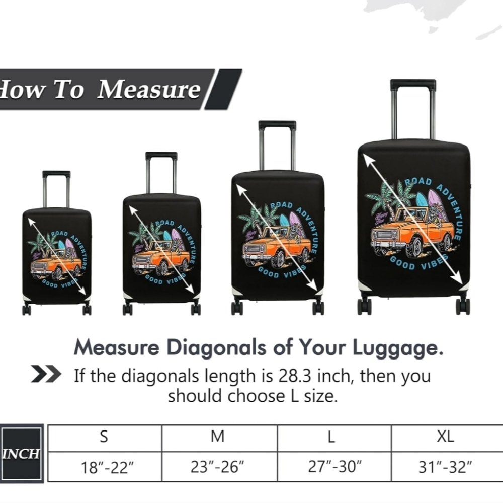 Black Road Adventure Luggage Cover - Picture 5 of 6